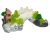 Decor pod acvariu XL alb cu verde 29X15X11cm